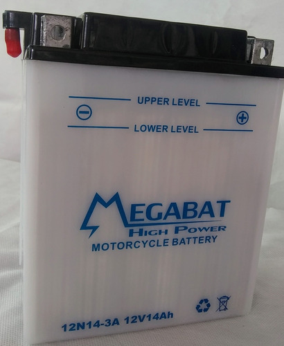Batería De Moto Cuatriciclo Jet Ski 12n14 3a Megabat 12v 14a
