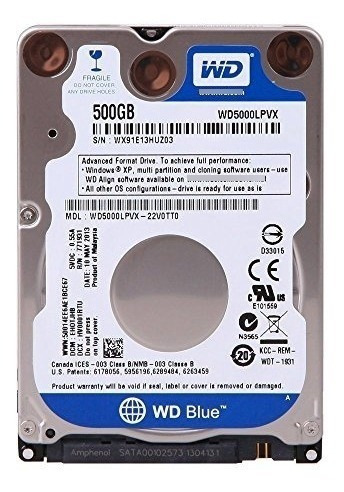 Imagen 1 de 3 de Disco Duro 500gb Laptop 2,5 Pc Play Wii Dvr Valeroconceptos