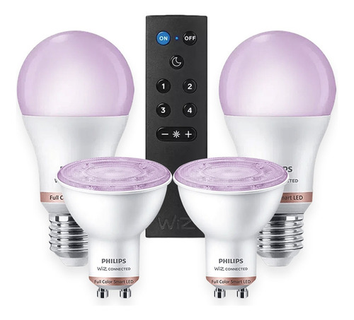 Kit De Inicio E27 Color Philips Smart By Wiz Gu10 Control