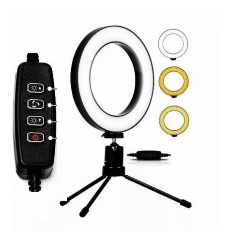 Ring Light Led Com Tripé De Mesa Novo Iluminador Suporte Cel