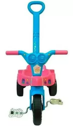 Triciclo Velotrol Infantil Bebe Motoca - Rosa + Empurrador