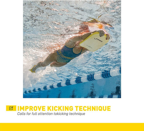 Tabla Para Natacion Finis Foam Kickboard Espuma Joven Jr Color Amarillo