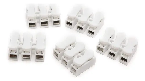 50 X Bornera Con Boton Conector Rapido Para 3 Cables Empalme