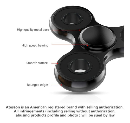 Rodamientos Fidget Spinners Toys Para Hombre, Resistentes Y