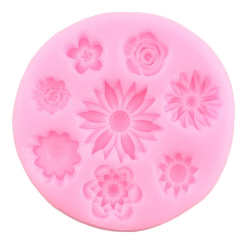 4pcs Molde Silicona Unicornio Flor Margarita Fondant Resina