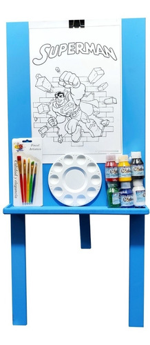 Kit Completo De Pintura Para Niños Y 12 Laminas Para Pintar.