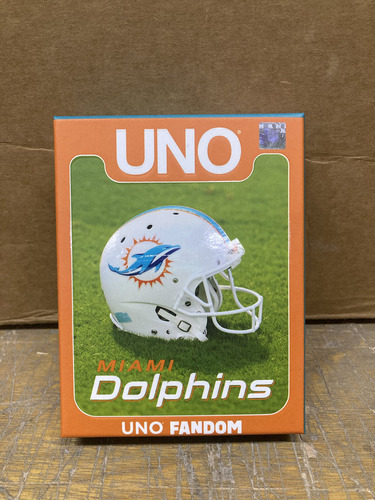 Uno Fandom Nfl Miami Dolphins Mattel 2024 Juego De Mesa