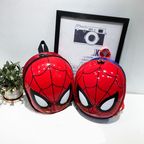 Mochila Caparazón Araña Estilo Único Ligera Y Resistente Ideal Escuela Viajes O Cosplay Diseño Ergonómico El Día Del Niño Y El Primer Día Color Rojo Y Azul Diseño De La Tela Liso