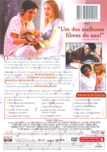 Dvd - Garota, Interrompida - ( Girl, Interrupted )
