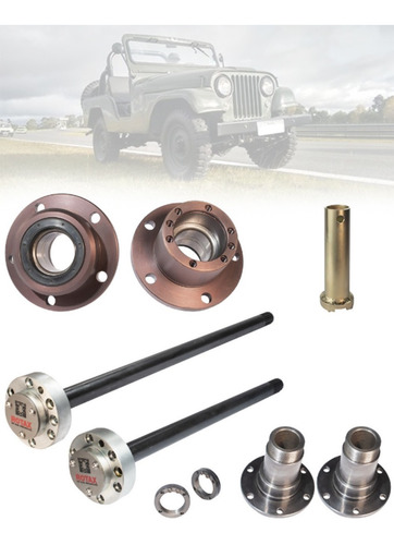 Ponta De Eixo Flutuante Reforçada Jeep Willys - Kit Traseiro