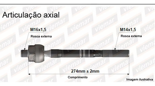 Articulação Barra Axial Direção Fiat Pulse 2022 2023 2024