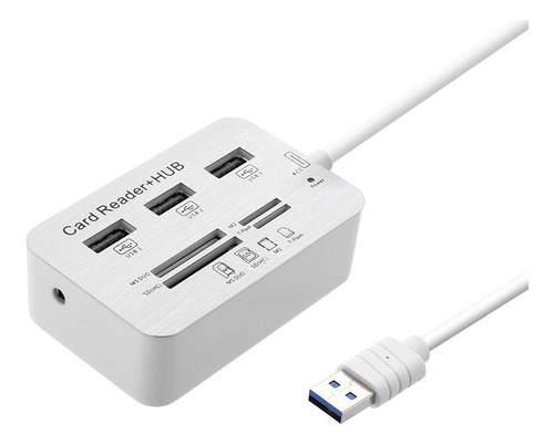 3 Puertos Usb 3.0 Hub Con Ms Sd M2 Tf Tarjeta Multi Lector A