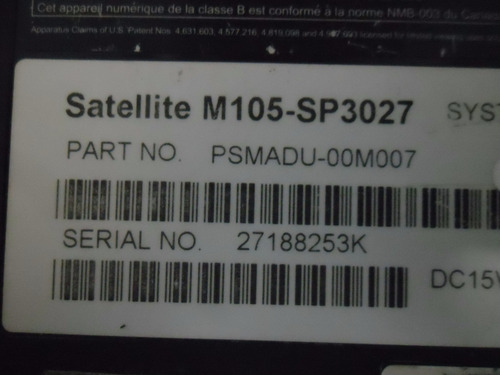 Placa 2 Puertos Usb Dc020008m00 Note Toshiba M105 M100 Tecra (Usado)