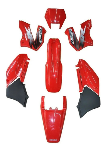 Kit Carenagem Adesivado Honda Xr 250 Tornado 2002 Vermelho