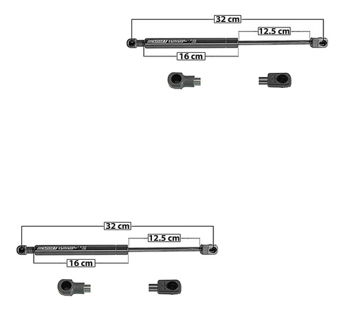 (2) Amortiguadores De Cofre Nissan Titan 04/15 Spart