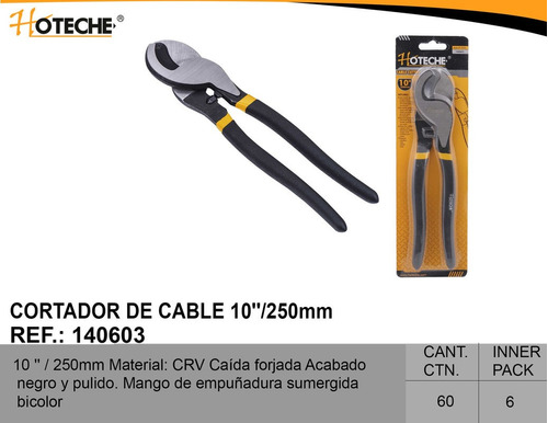 Cortador De Cable 10''/250mm - Hoteche