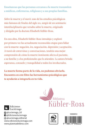Libro Sobre La Muerte Y El Morir Elisabeth Kübler-Ross Editorial Diana México Publicado 2025