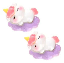 Comprar Aplique De Resina Ai Unicornio Con Nube Lila X5u Insumos