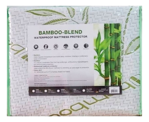 Funda Matress Cover Impermeable Bambo King Size Antiruido