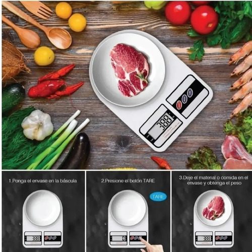 Imagen 4 de 9 de Balanza De Cocina Kanji 5kg Kjh-csf400 Pilas Aaa