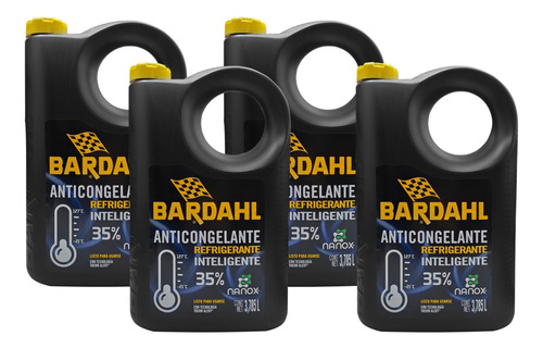 Kit Anticongelante Bardahl Coolant Inteligent Rosa 4 Garrafa