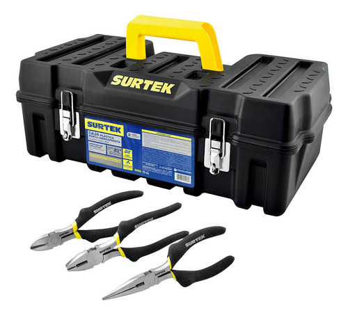 J Pr Herrmient Plástic Surtek Psc20 + Pinzs Olor Negro