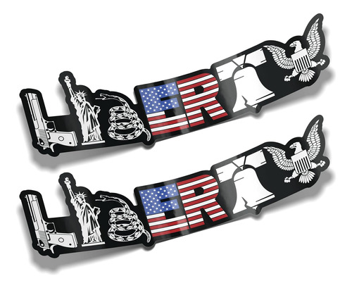 Liberty - Calcomanía Con Logotipo De Estados Unidos Para Aut