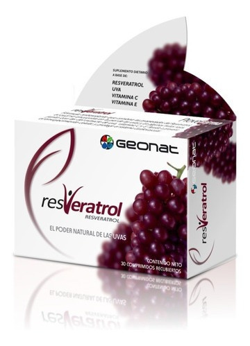 Geonat Resveratrol Antioxidante Sistema Vascular 30 Comp