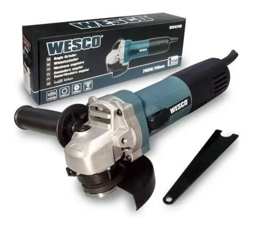 Esmerilhadeira Angular Wesco Ws4740 De 60 hz Azul-turq 220 V