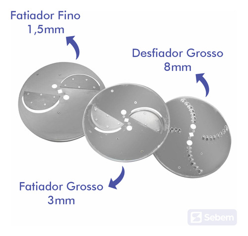 Processador De Alimentos Industrial Sebem Com 3 Discos