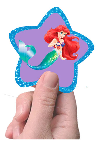 Etiquetas Escolares Ariel Sirenita Editable Imprimible