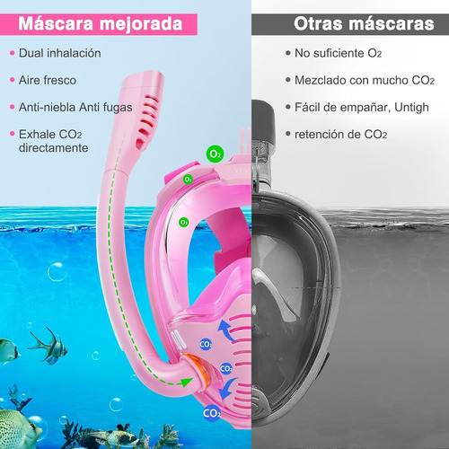 Máscara De Buceo, A Prueba De Fugas, Respiración Libre