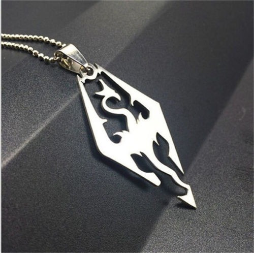 Collar Skyrim Logo Dragon Elder Scrolls