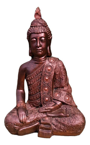 Buda Meditación Mudra Bhumisparsha Cobre 50 Cm