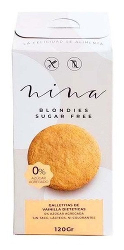 Nina Galletitas Blondies Vainilla Sugar Free - 120grs