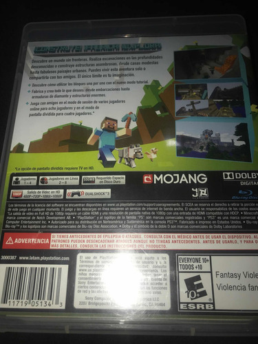 Videojuego Minecraft Para Ps3 (Usado)