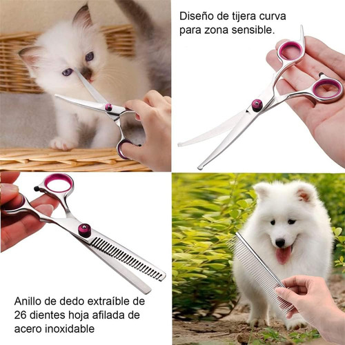 Tijeras Para Perros Profesional 7pack, Tijeras De Aseo Para