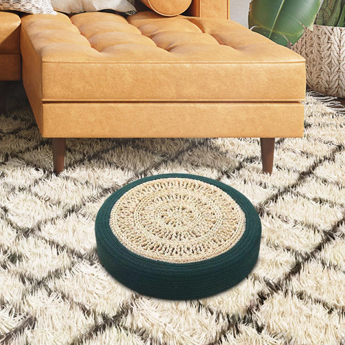 Tatami De Estilo Japonés, Cojín Para Suelo, Verde Oscuro