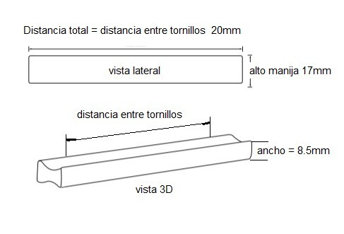 Manijas Mueble 160mm 5 Unid Tirador Cajon Cocina Benja