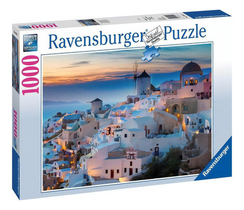 Rompecabezas Ravensburger Santorini Atardecer 1000 Piezas