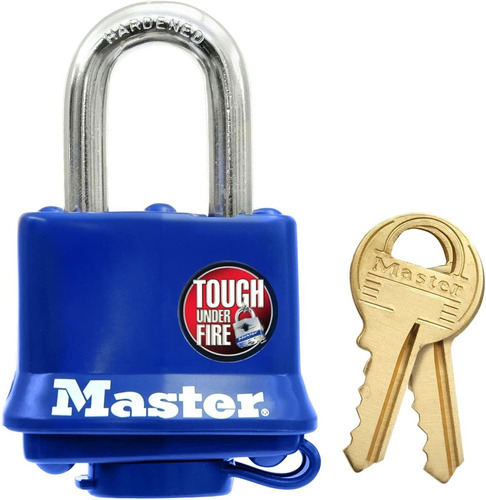 Master Lock 312d Resistente A La Intemperie Candado  Azul Ma