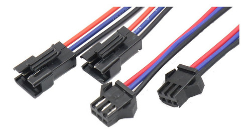 Cable Conector Jst Sm 3 Pines Pareja M-h X2 Unidades/pares