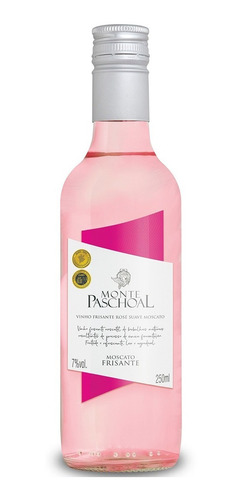 Vinho Frisante Mini Rose Moscatel Monte Paschoal 250 Ml