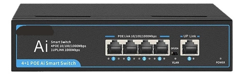 Switch Gigabit Poe 5 Puerto 1000mbps Rojo Ethernet Lan Hub