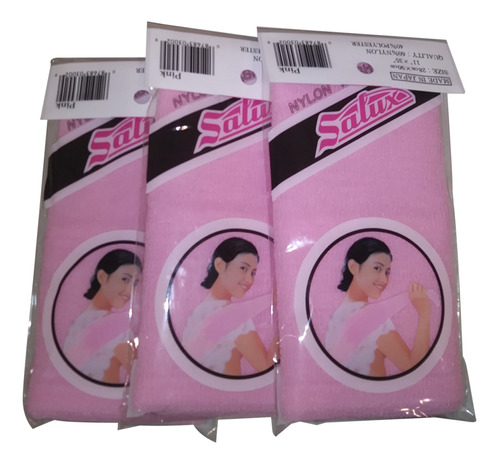 Salux Pao De Bao De Piel De Belleza Japonesa De Nylon - Pink