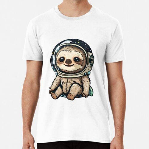 Remera Space Sloth - Lindo Astronauta Perezoso Algodon Premi