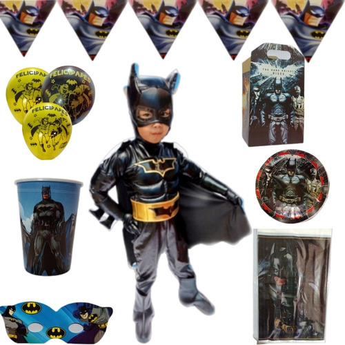 Disfraz De Batman Paq Articulos Fiesta Tematica 20 Niños | Envío gratis