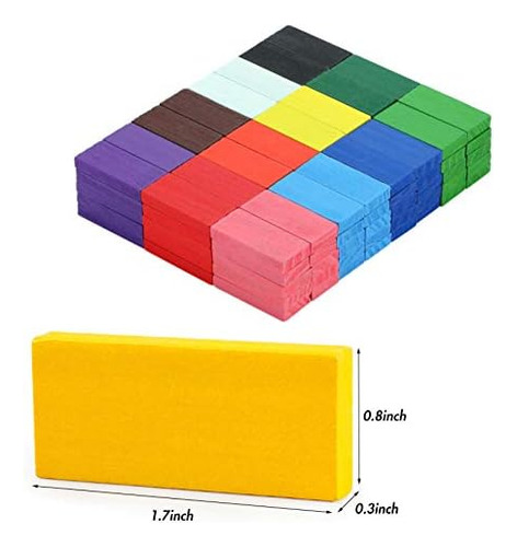 Super Domino Blocks, 360pcs Bulk Domino Start Kit 12 Colorid
