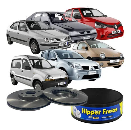 02 Disco Freio Ventilado Clio Kangoo Megane R19 1995 À 2016.