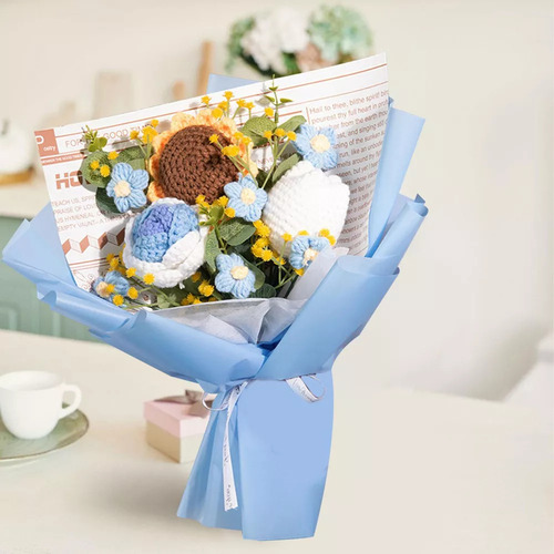 - Ramo De Flores Completo De Ganchillo, Ramo De Flores